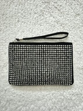 Rhinestone Embellished Clutch Wristlet